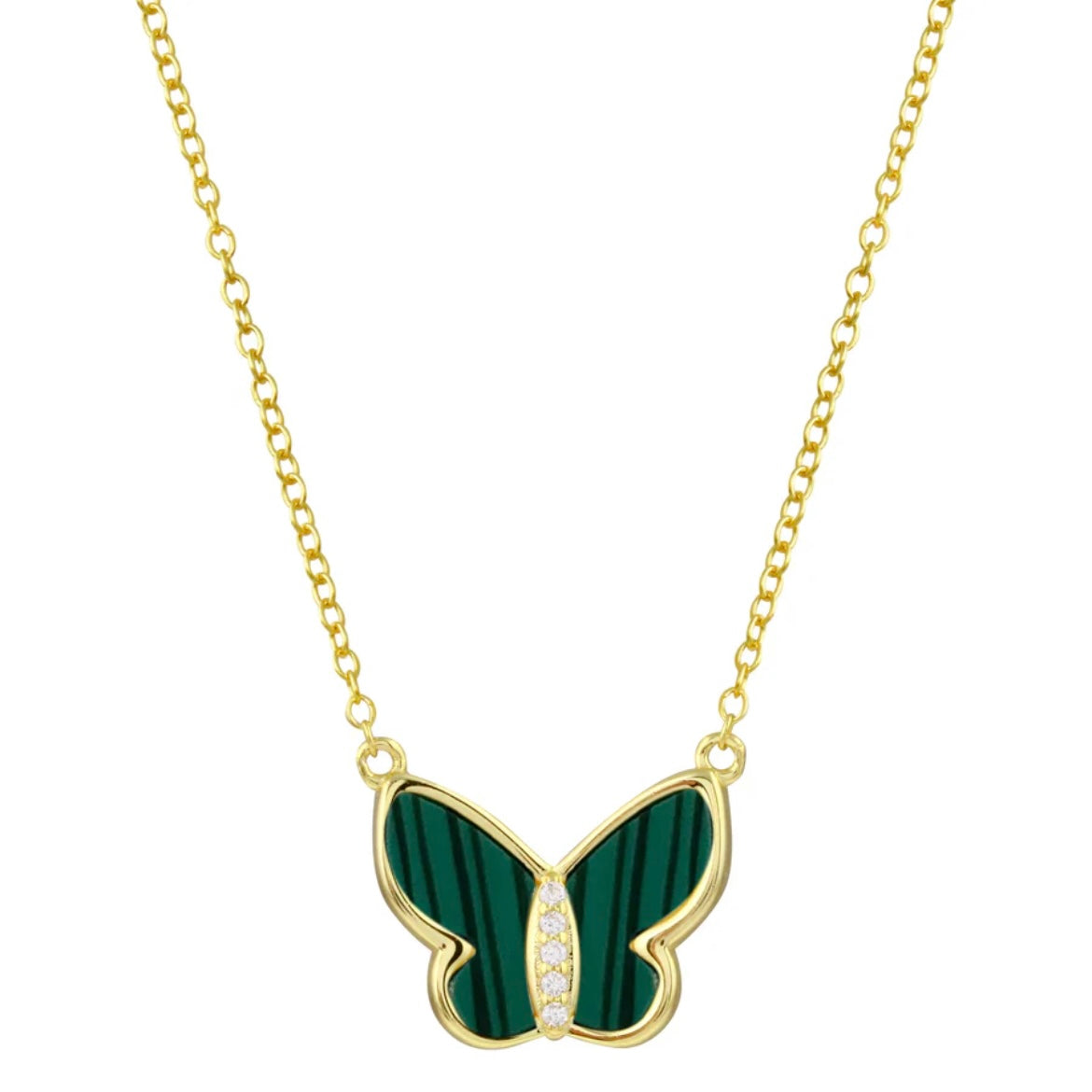 Butterfly Malachite Necklace