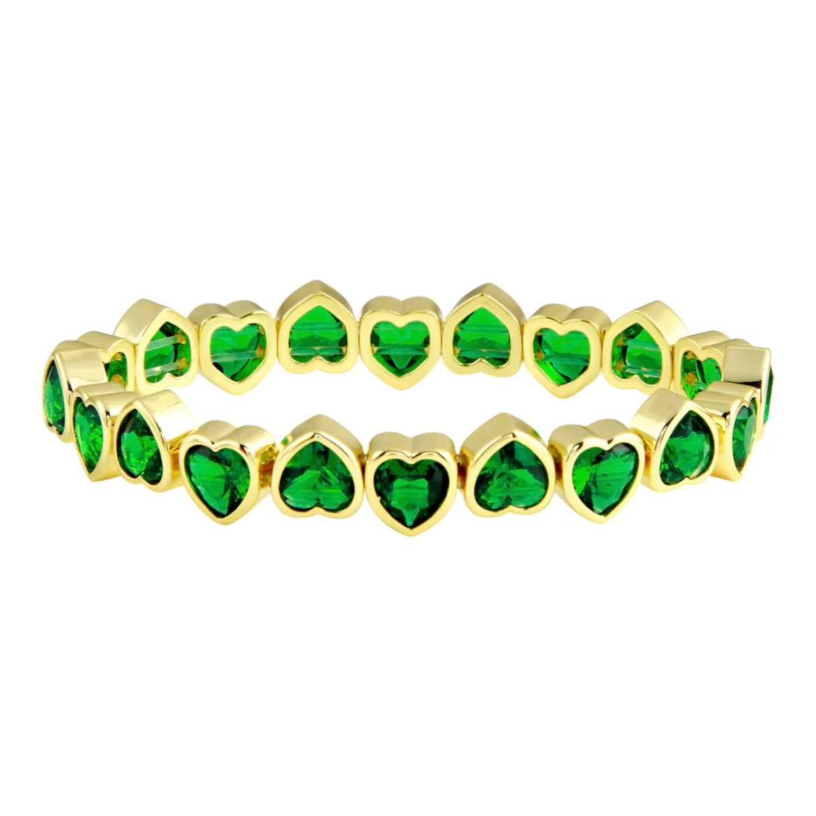 Stretchy Bezel Heart Bracelet