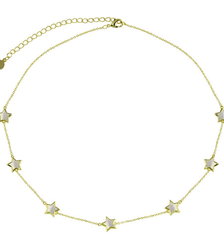 Multi Stone Star Necklace