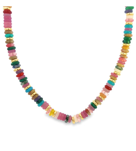 Terracotta pukka necklace