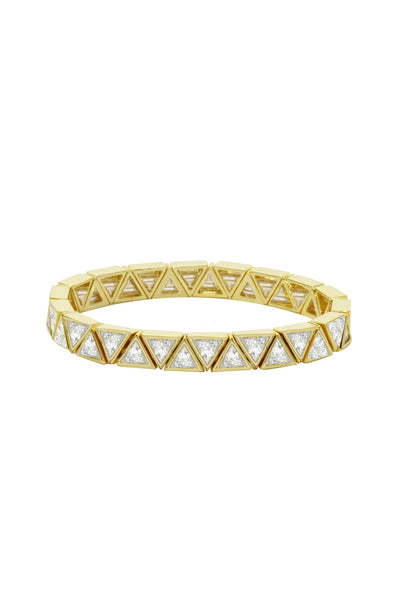 All Diamond Triangle Stretchy Bracelet