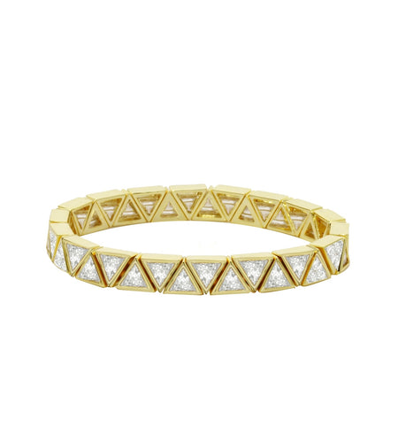 All Diamond Triangle Stretchy Bracelet