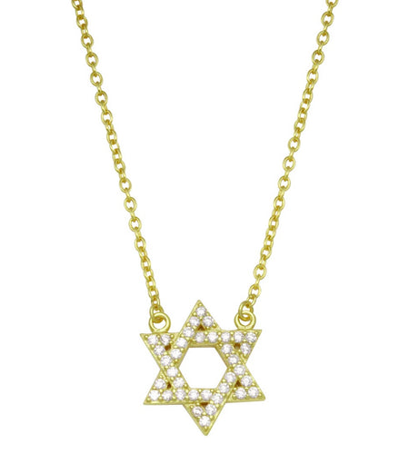 Pave Star of David Necklace