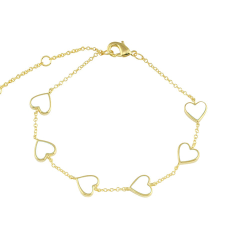 Multi Enamel Heart Bracelets