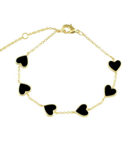 Multi Enamel Heart Bracelets