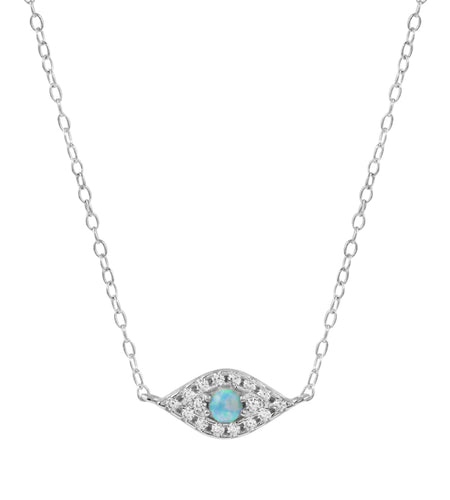 Opal Evil Eye Necklace