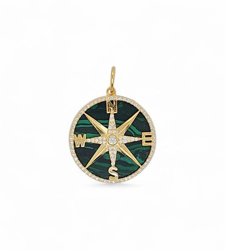Compass Stone Charm
