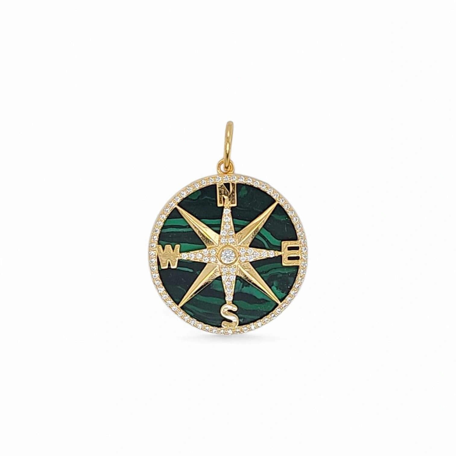 Compass Stone Charm