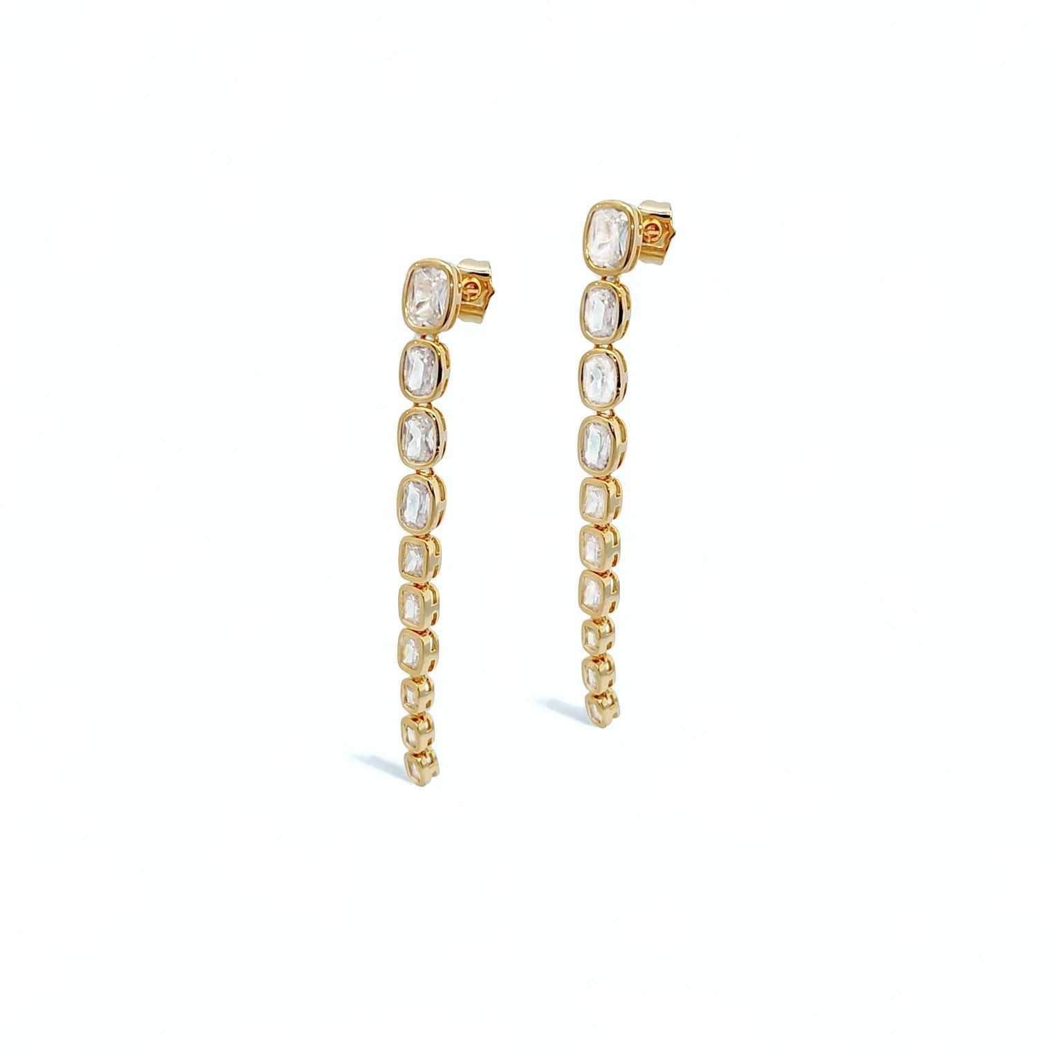 Long Multi Stones Earrings