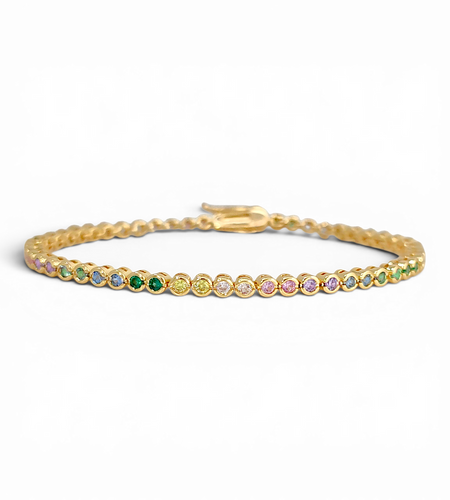 Rainbow Tennis Bracelet