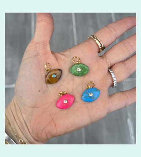 Stone eye charm