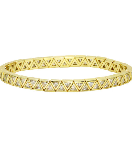 Mini Diamond Triangle Stretchy Bracelet