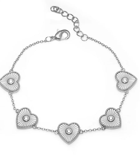 Fluted heart Bracelet