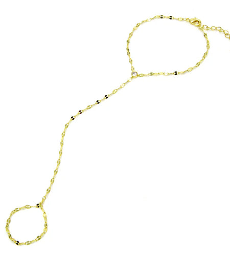 Shimmery Bezel Hand Chain