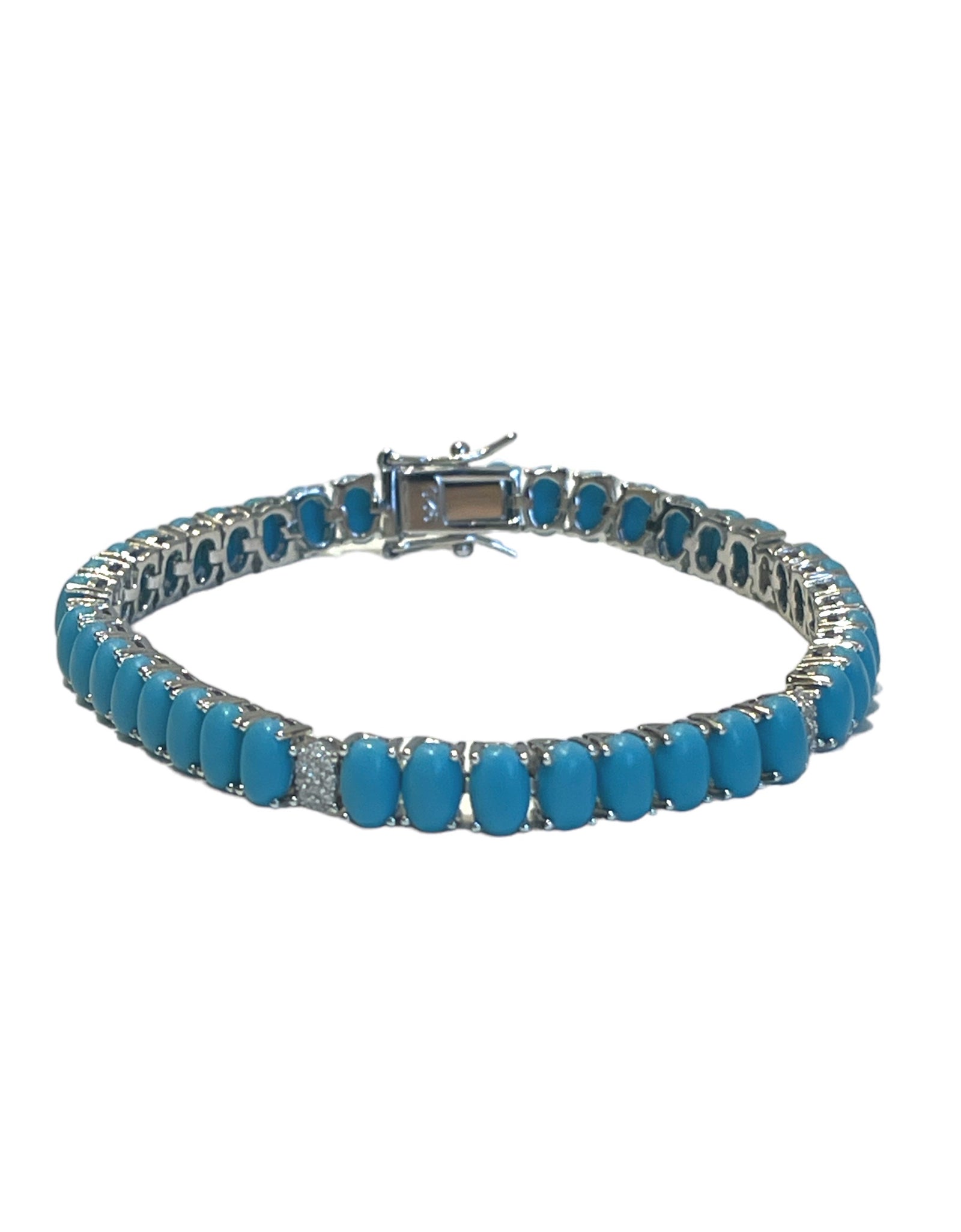 5mm Turquoise Cz Tennis Bracelet