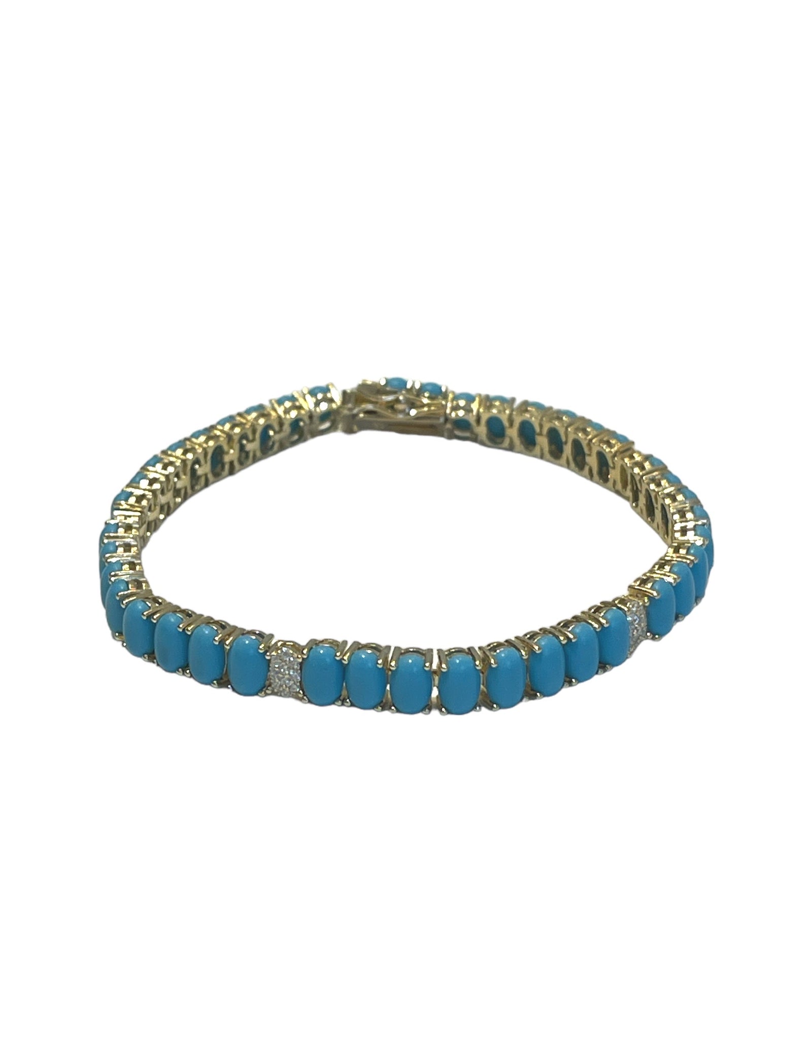 5mm Turquoise Cz Tennis Bracelet