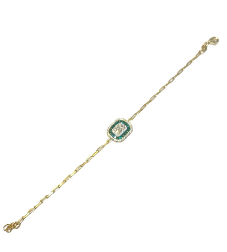 Square cz bracelet
