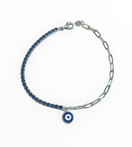 Mixed charm tennis bracelet