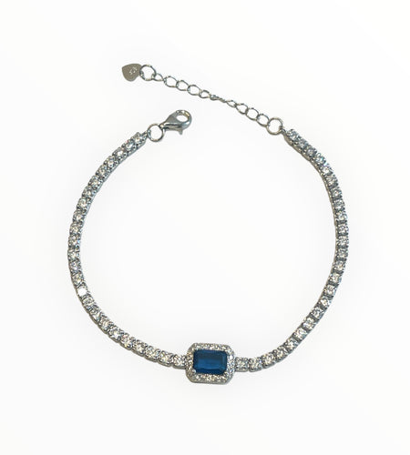 Cz square tennis bracelet