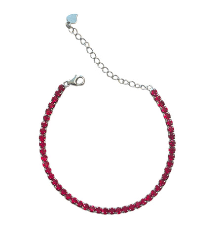 2.5 mm color tennis bracelet