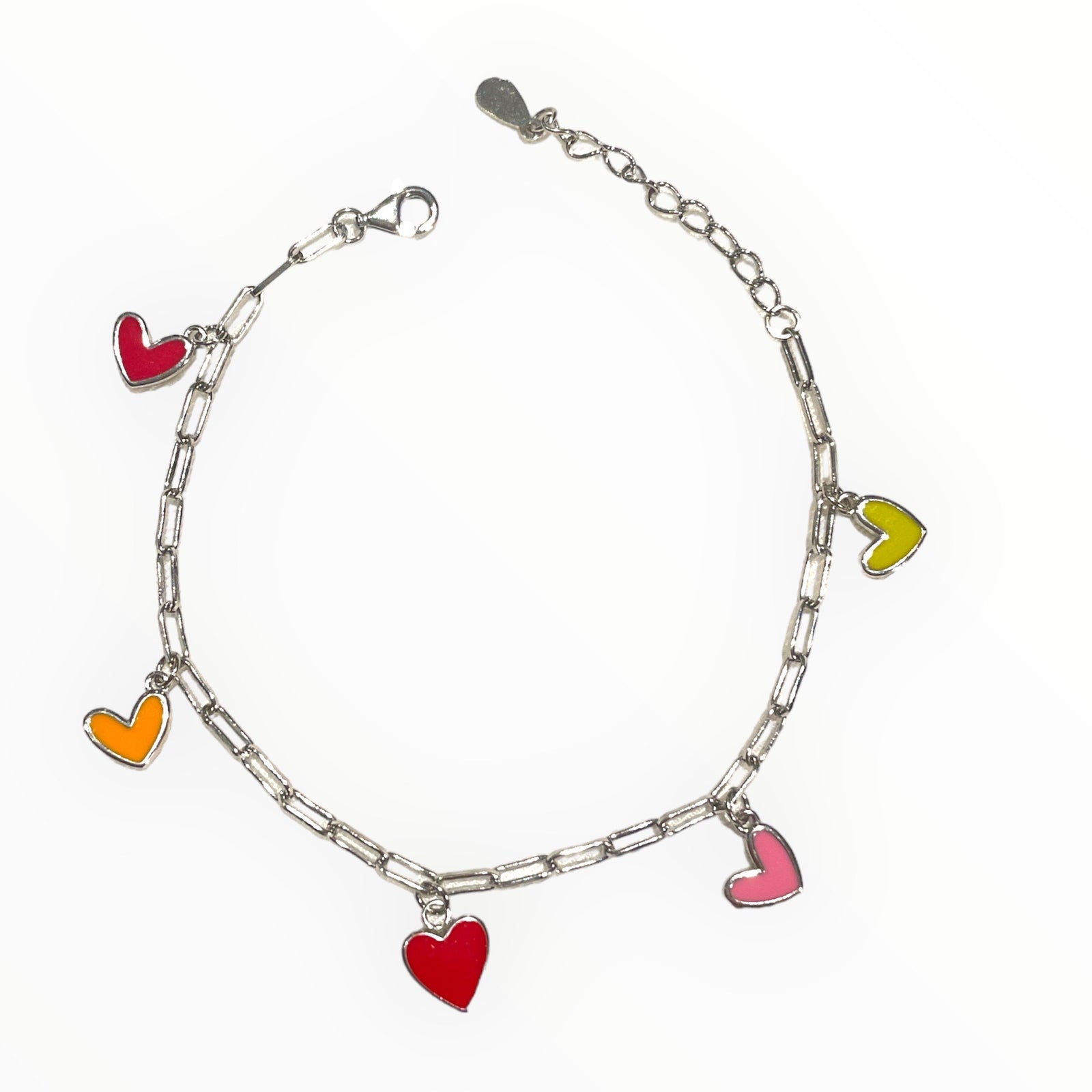 Enamel hearts bracelet