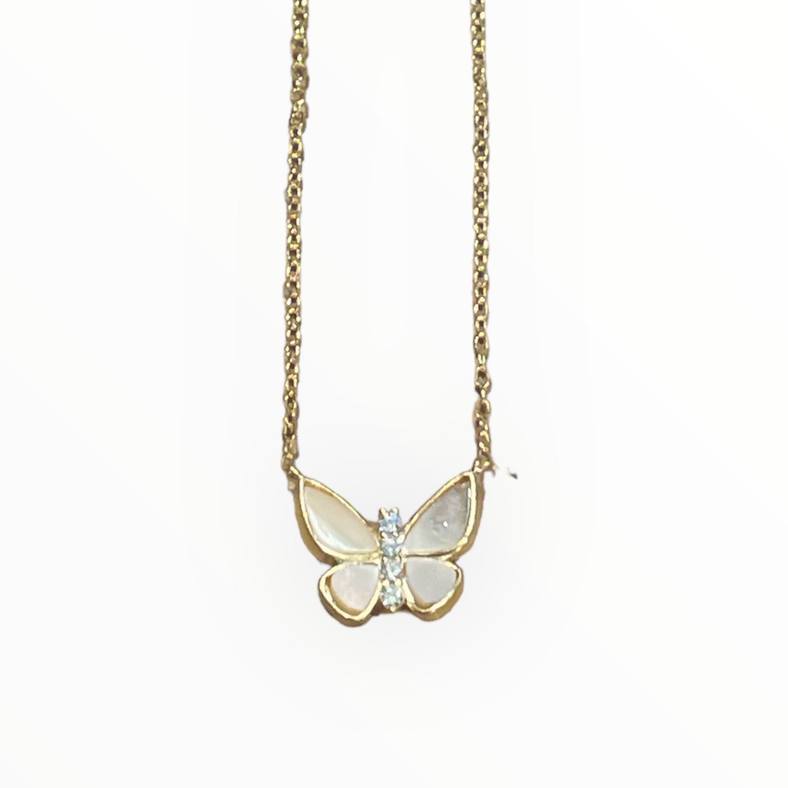 Mother of pearl Butterfly necklace