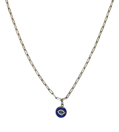Enamel evil eye necklace