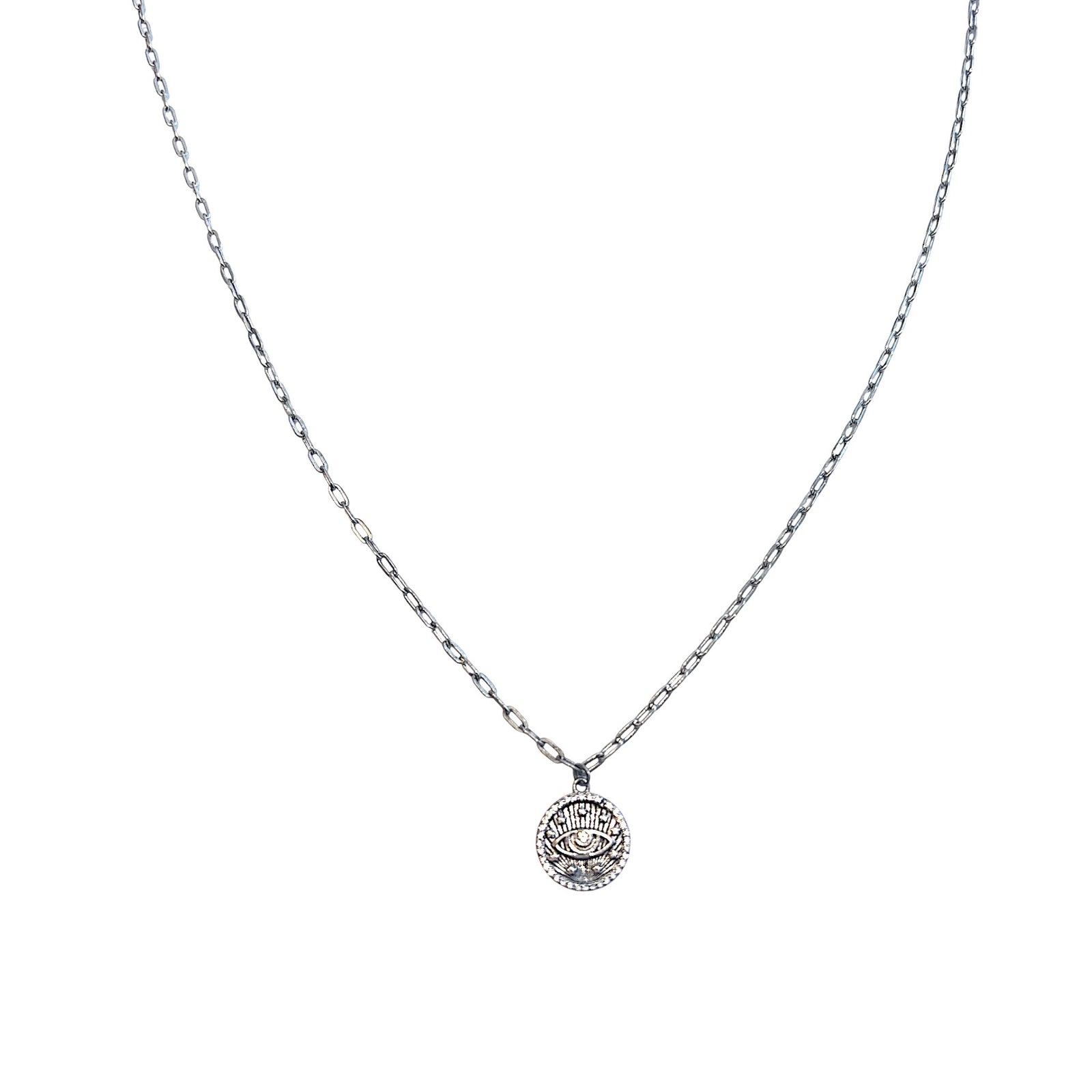 Round Evil eye medal