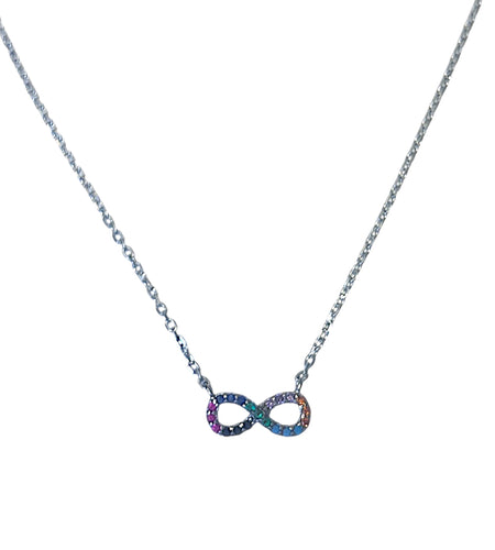 Rainbow infinity Necklace