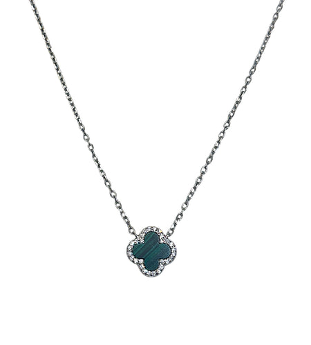 clover stone necklace