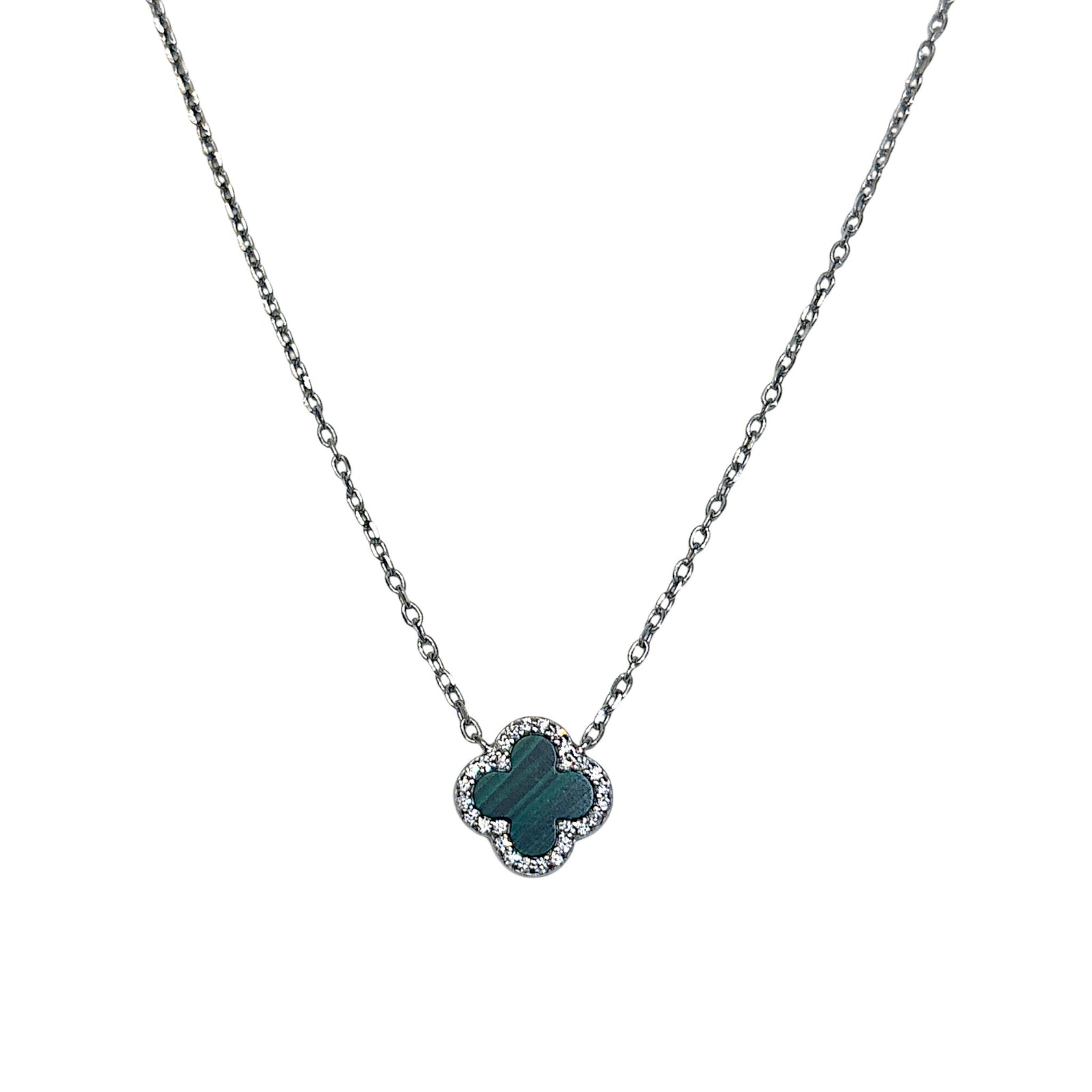 clover stone necklace