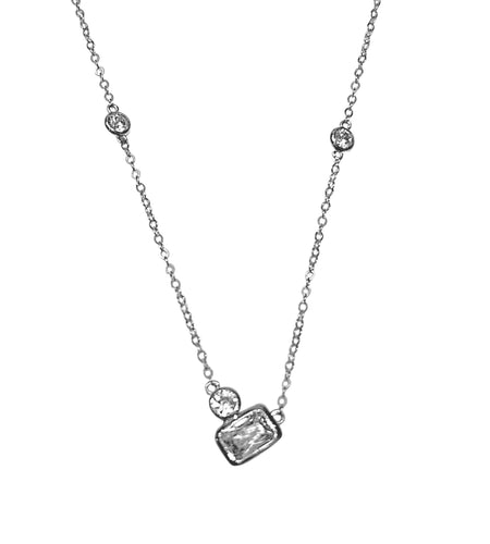 Double Shape Cz necklace