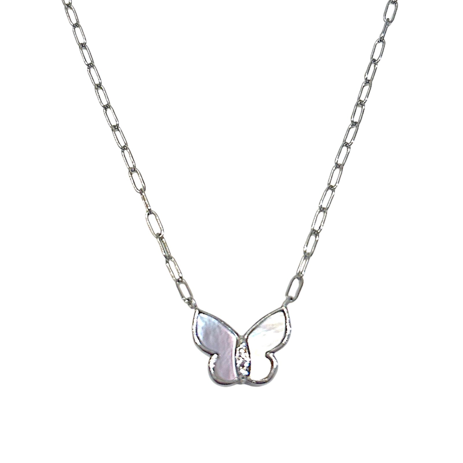 Mother of pearl Butterfly necklace
