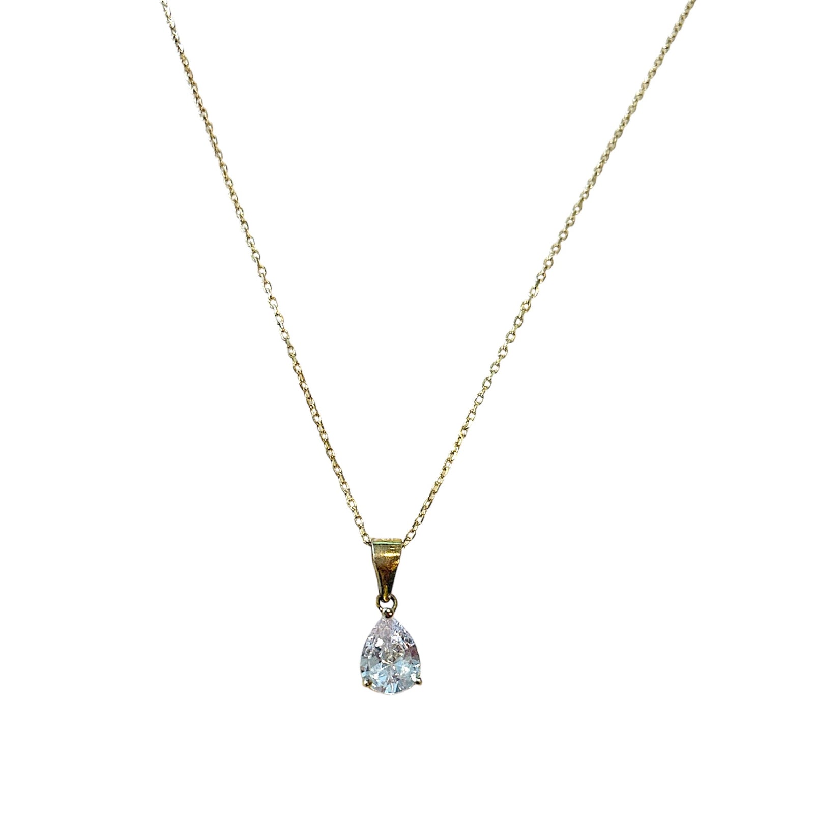 Drop Cz Necklace