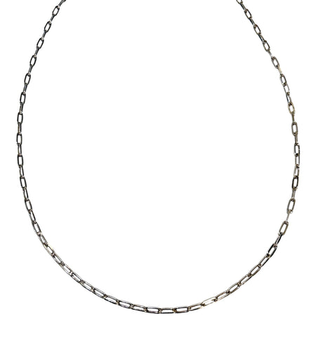 The paper Clip Chain 22" Silver .925