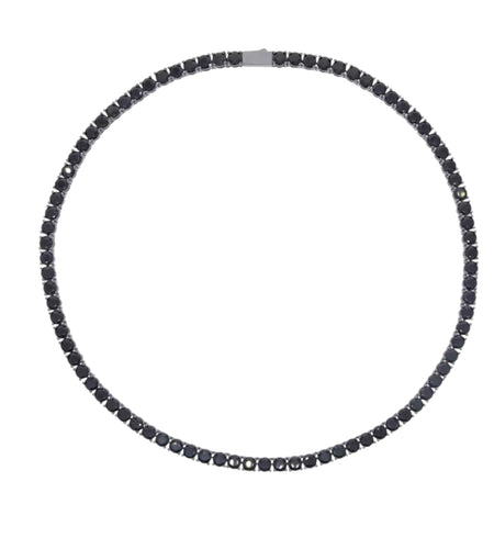 3mm Black tennis choker