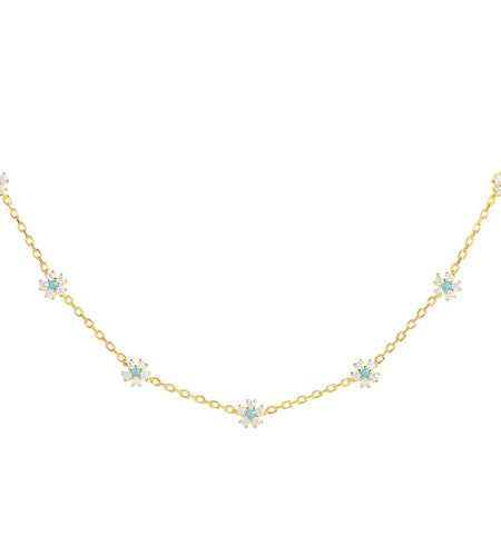 Mini Flower Choker- GOLD