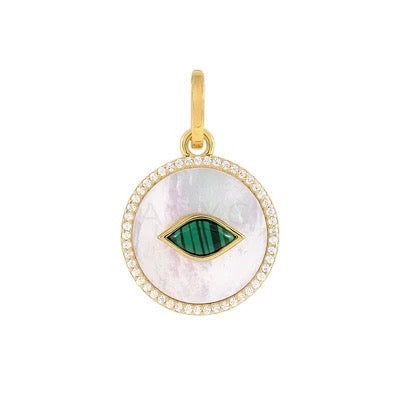 Evil eye stone charm