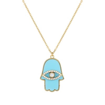 Hamsa Turquoise Necklace