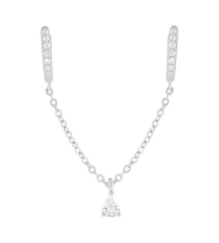 Teardrop Dangle Double Huggie