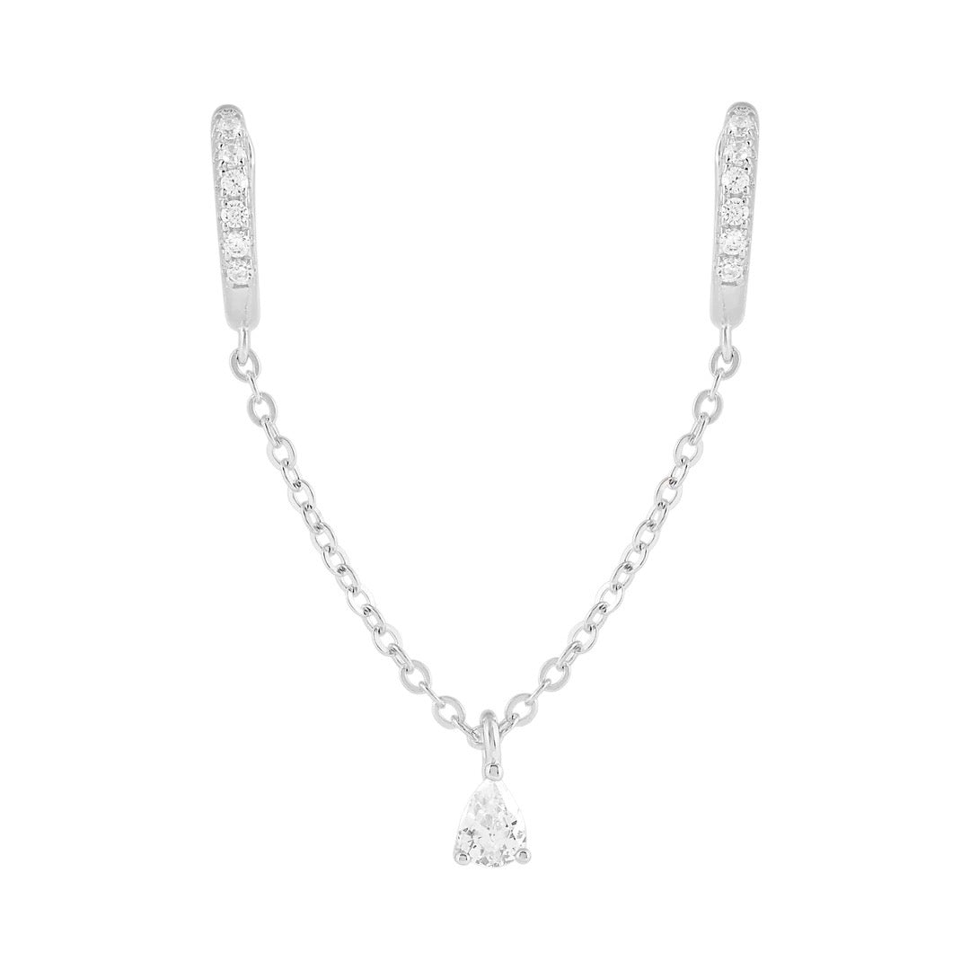 Teardrop Dangle Double Huggie