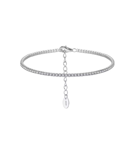 Thin  silver tennis bracelet