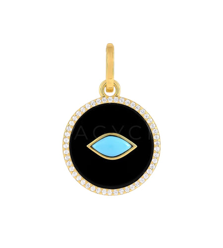 Evil eye stone charm