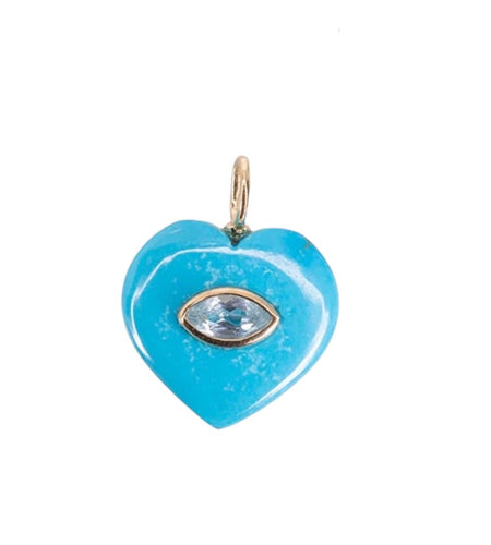 Stone heart charm