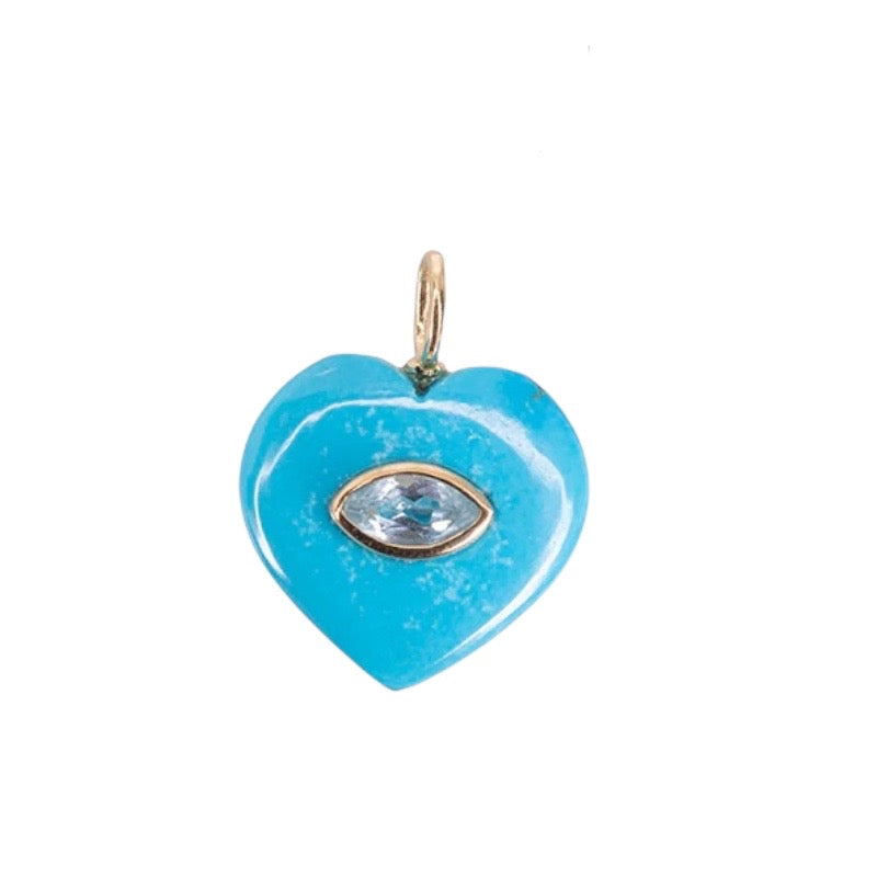 Stone heart charm