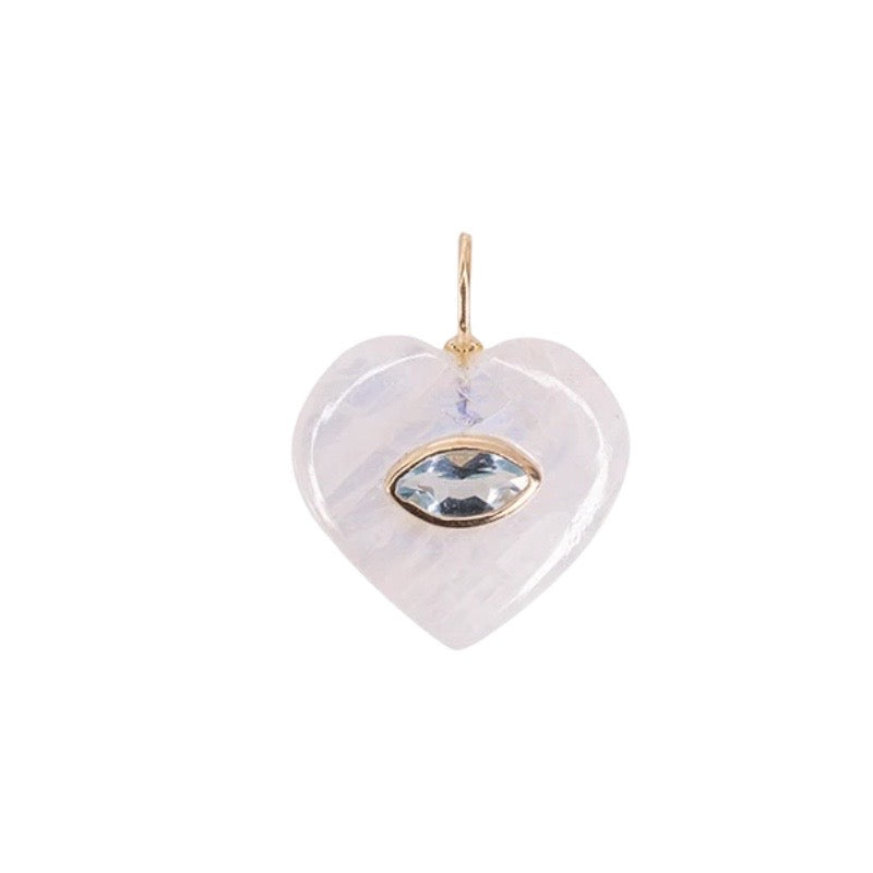 Stone heart charm