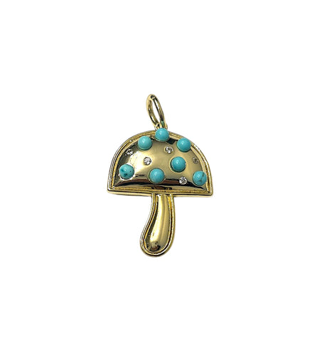 Turquoise perl Mushroom