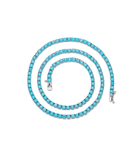 Turquoise Tennis necklace 3mm