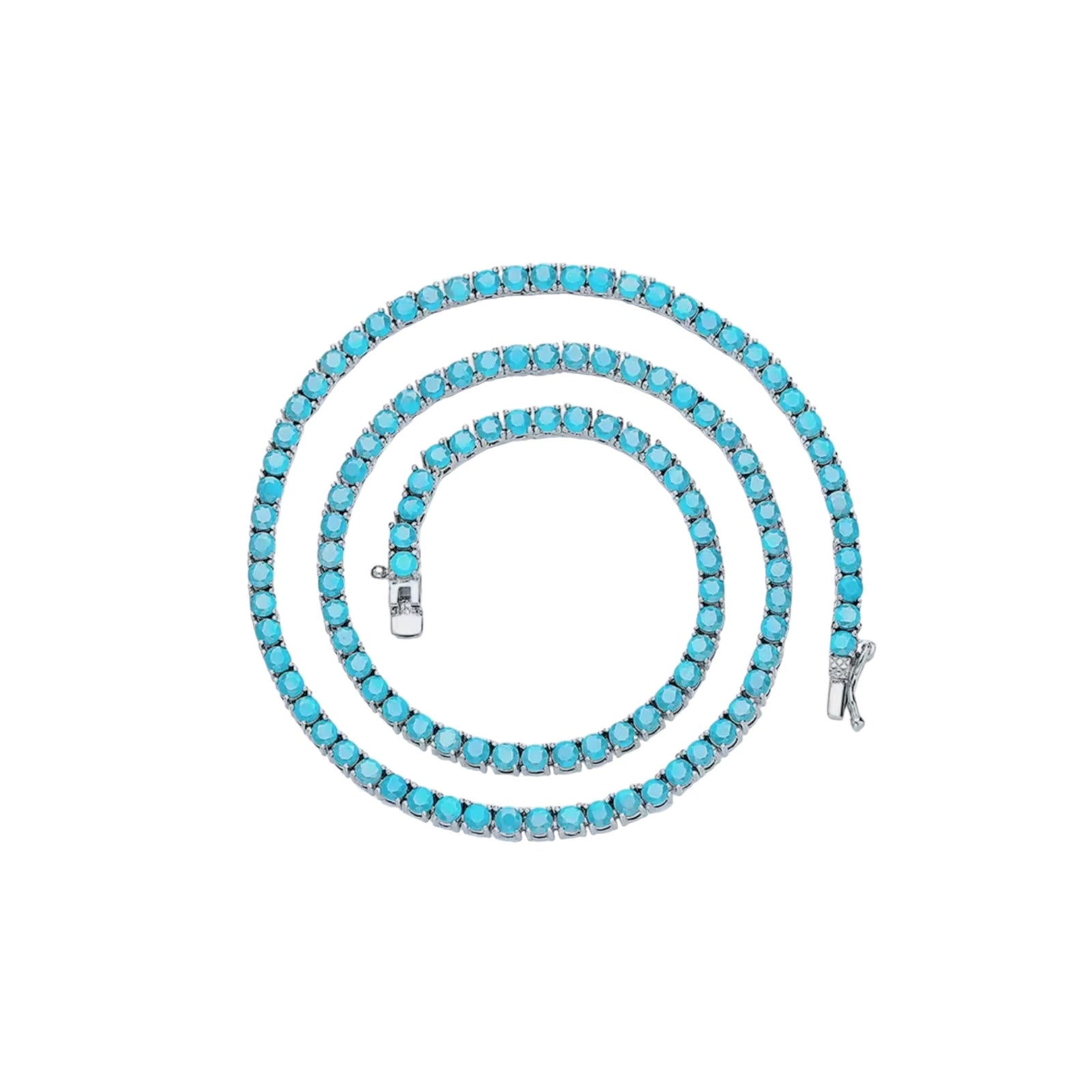 Turquoise Tennis necklace 3mm