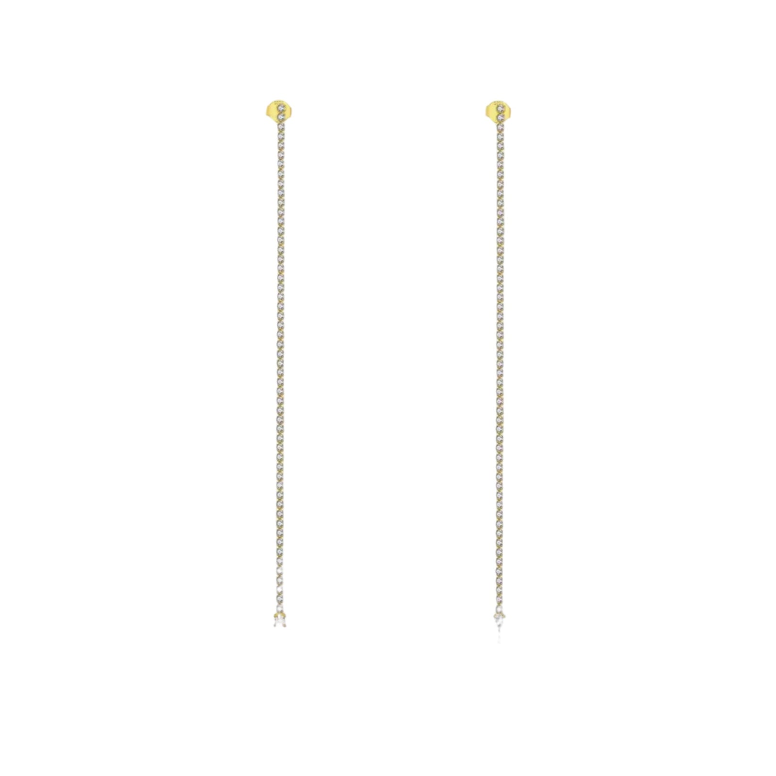 Long Thin tennis Earrings